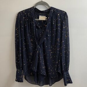 Judith March Midnight Blue Starry Blouse
